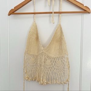 crochet triangle tank